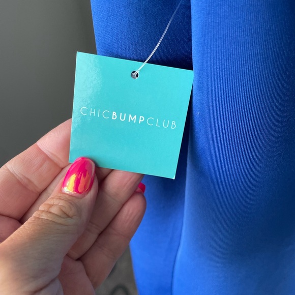 Plus Size Maternity Blue Dress for Shower, Gender Reveal or Fabulous Event - Picture 2 of 4